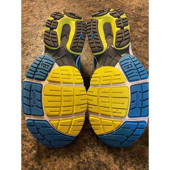 Mizuno Wave Sayonara 3 Running Sneaker 7.5 Turquoise/Yellow - Picture 12 of 14